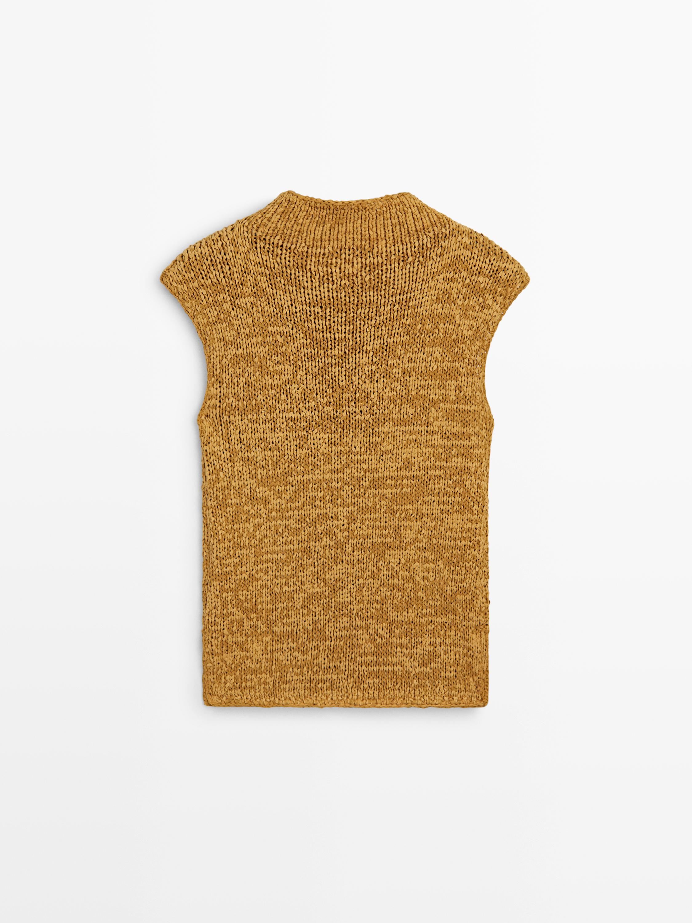 Cotton blend knit top
